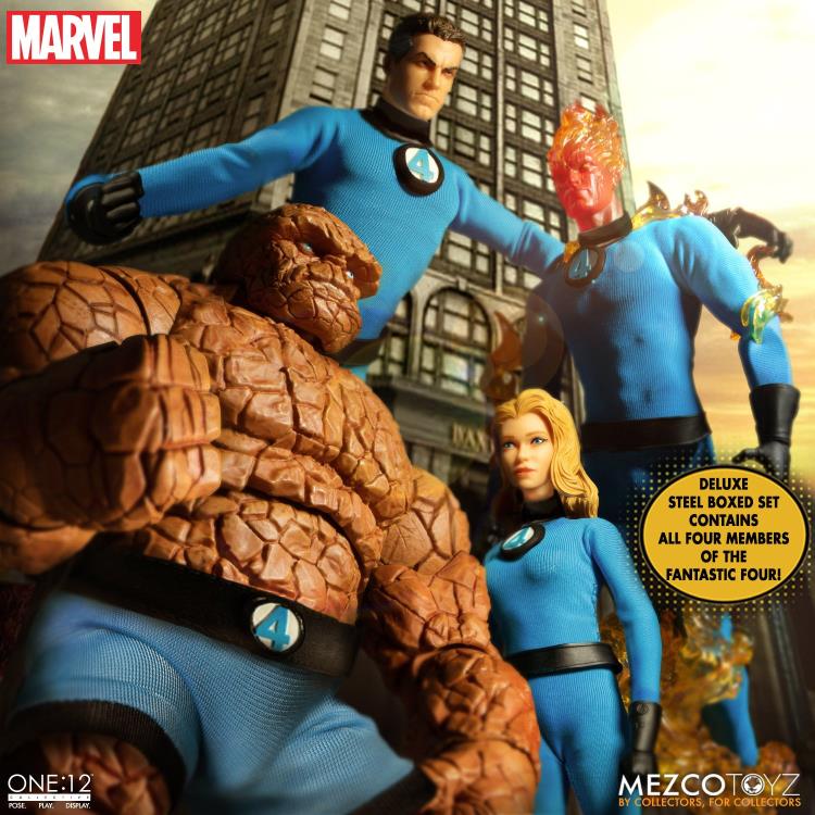 Load image into Gallery viewer, Mezco Toyz - One:12 Fantastic Four Deluxe Steel Box Set
