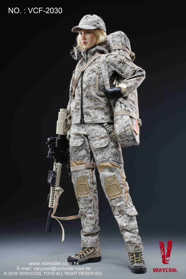 Load image into Gallery viewer, Very Cool  - Digital Camouflage Woman Soldier - Max
