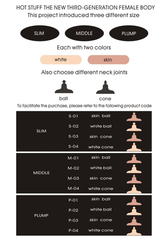 Hot Stuff - Female Plump Body Third Generation (Ball Joint with Skin Tone)