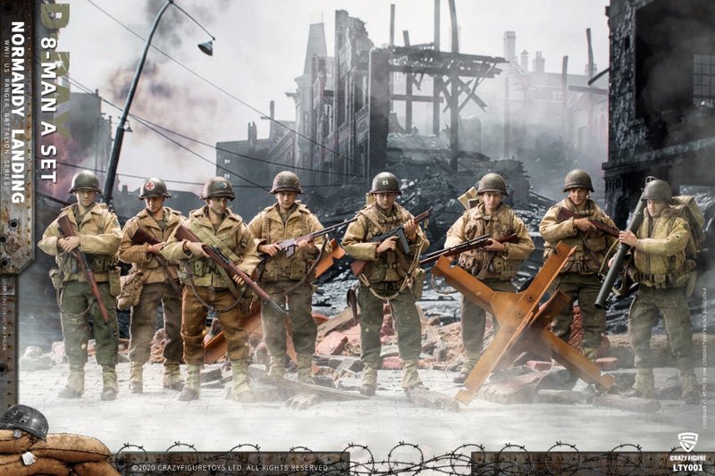 Load image into Gallery viewer, Crazy Figure -  WWII U.S. Army On D-Day Deluxe Edition - 8 Figures
