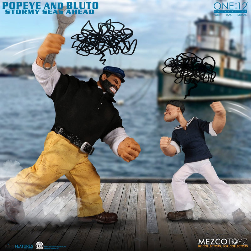Load image into Gallery viewer, Mezco Toyz - One:12 Popeye &amp; Bluto Stormy Seas Ahead Deluxe Box Set
