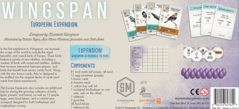 Stonemaier Games - Wingspan European Expansion