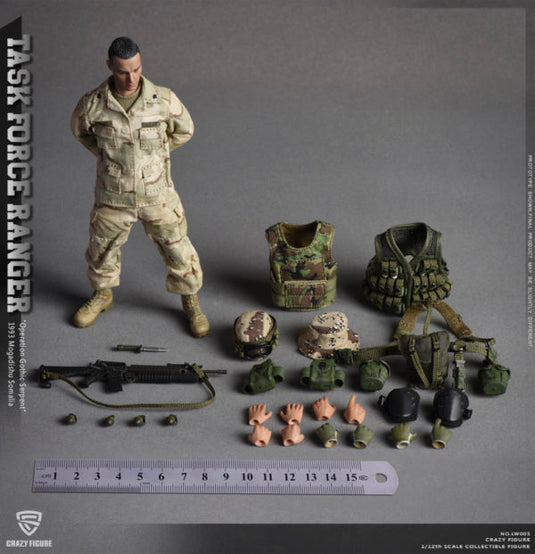Craazy Figure Rangers Crazy Figure - 1/12 US Military 75th Rangers Regiment – Ages Three and Up