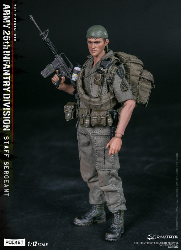 Load image into Gallery viewer, DAM Toys - 1/12 Pocket Elite Series - Army 25th Infantry Division Private Staff Sergeant PES006
