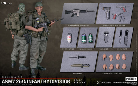 DAM Toys - 1/12 Pocket Elite Series - Army 25th Infantry Division Private Staff Sergeant PES006