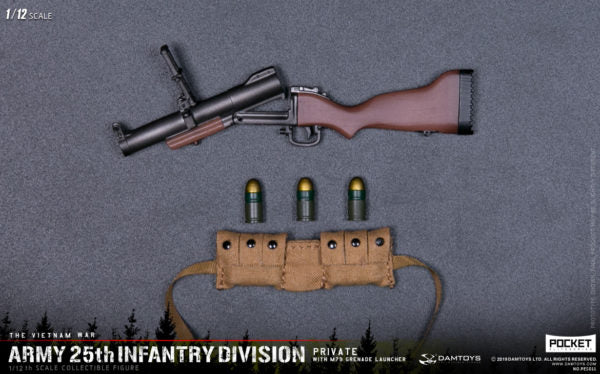 Load image into Gallery viewer, DAM Toys - 1/12 Pocket Elite Series - Army 25th Infantry Division Private WITH M79 Grenade Launcher PES011
