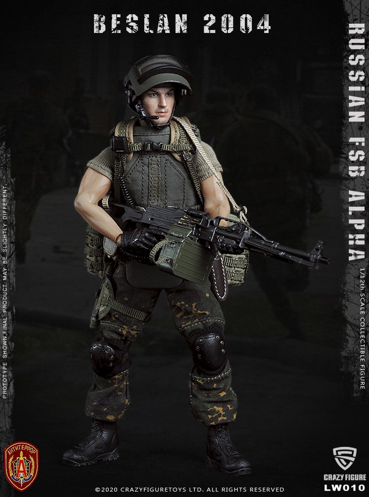 Load image into Gallery viewer, Crazy Figure - 1/12 Russian Alpha Special Forces: Russian Machine Gunner
