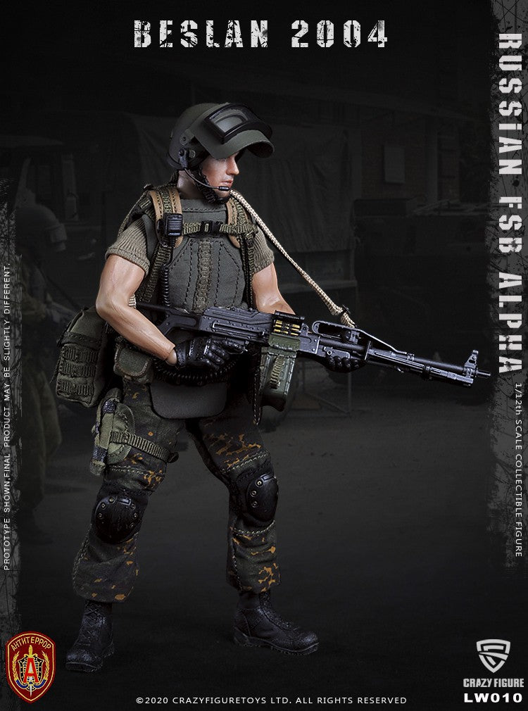 Load image into Gallery viewer, Crazy Figure - 1/12 Russian Alpha Special Forces: Russian Machine Gunner
