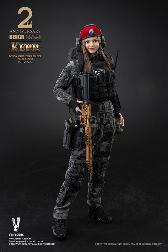 Very Cool - Police Black Python Stripe Female Soldier - Kerr