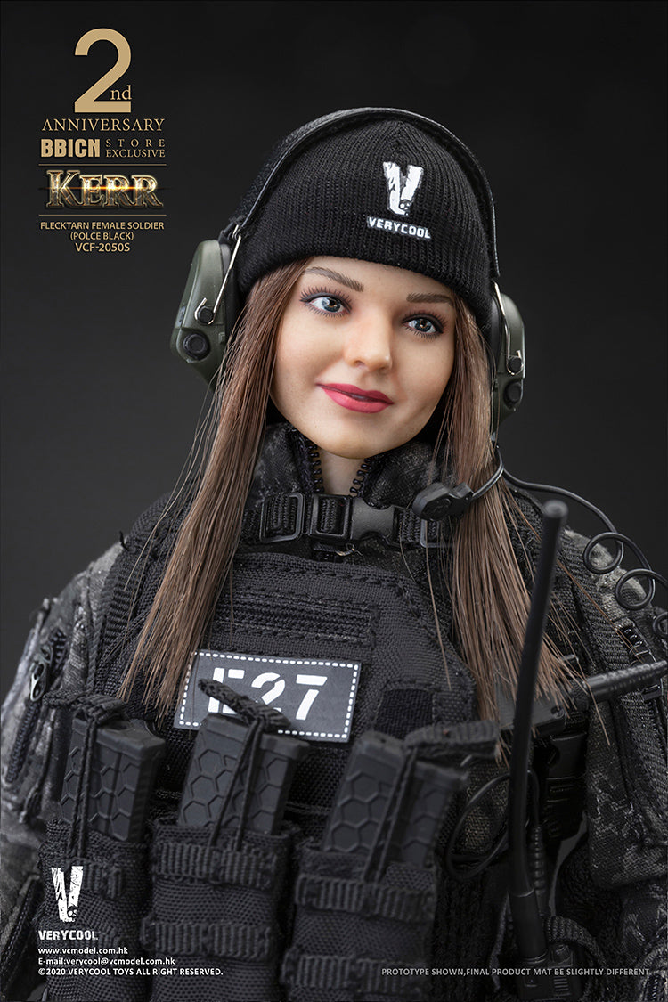 Load image into Gallery viewer, Very Cool - Police Black Python Stripe Female Soldier - Kerr
