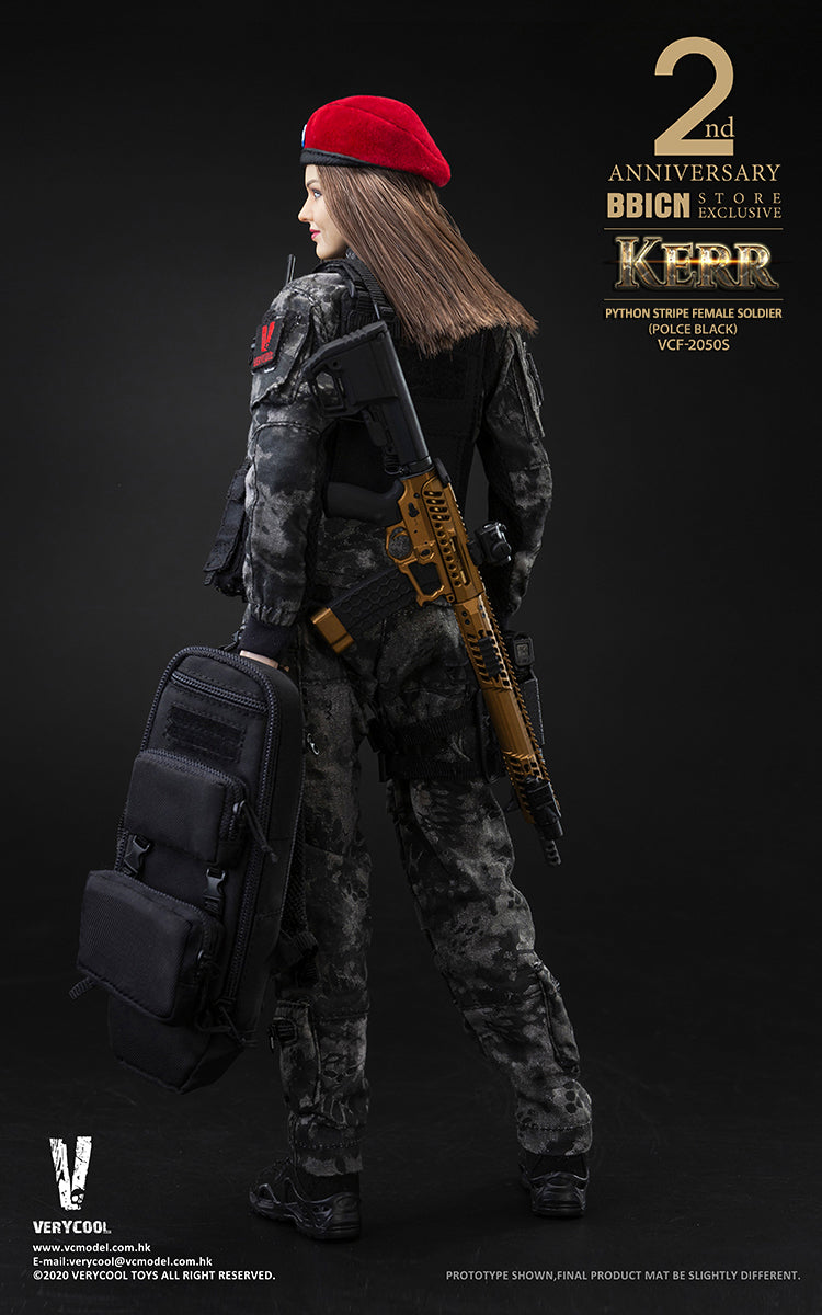 Load image into Gallery viewer, Very Cool - Police Black Python Stripe Female Soldier - Kerr
