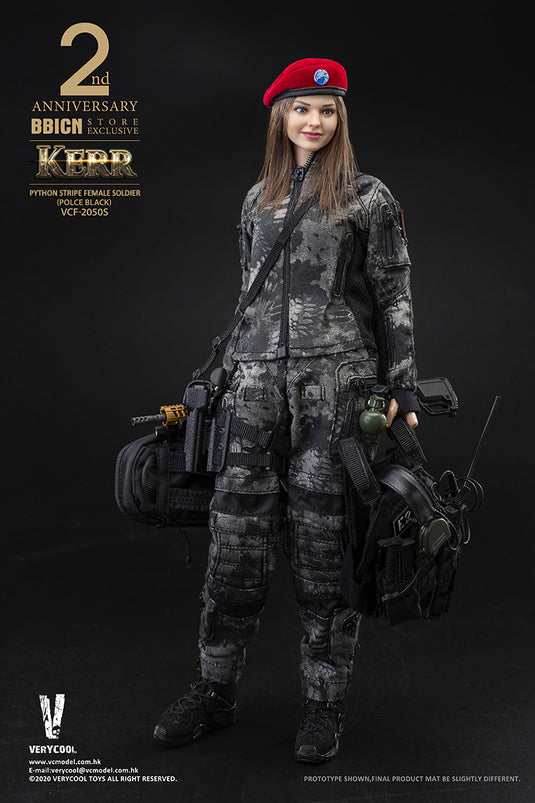 Very Cool - Police Black Python Stripe Female Soldier - Kerr