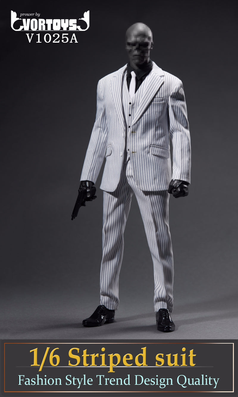 Load image into Gallery viewer, VORTOYS 1/6 Striped Suit White
