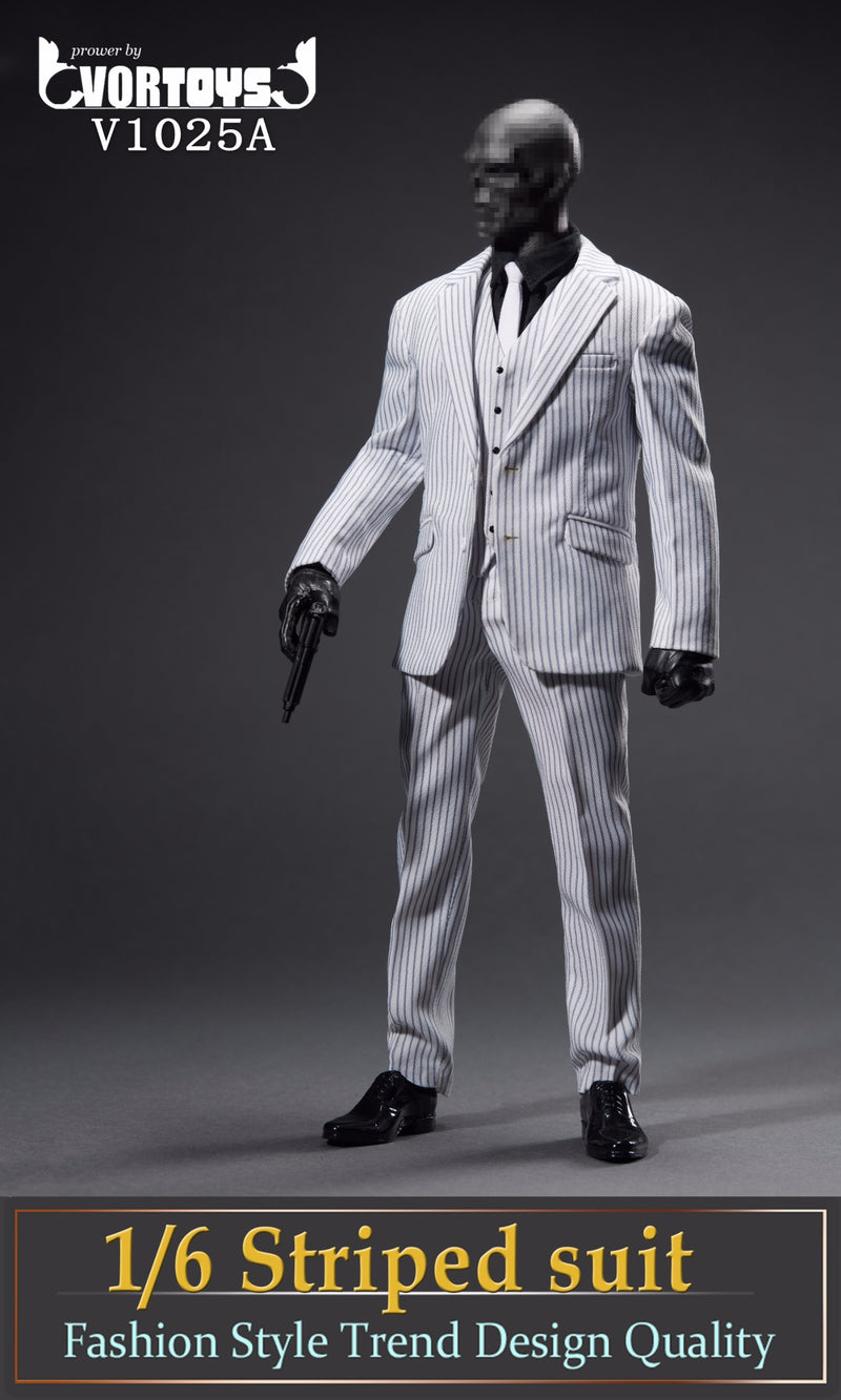 Load image into Gallery viewer, VORTOYS 1/6 Striped Suit White
