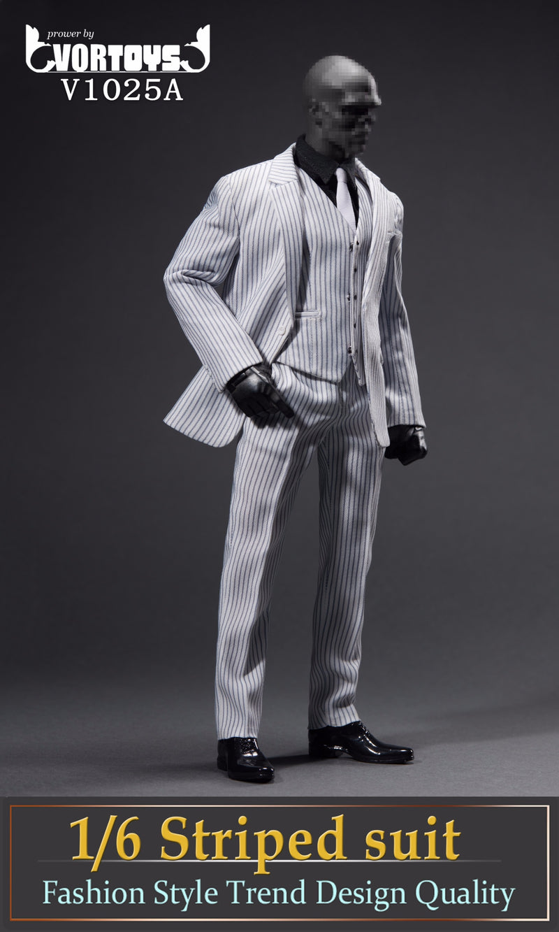 Load image into Gallery viewer, VORTOYS 1/6 Striped Suit White
