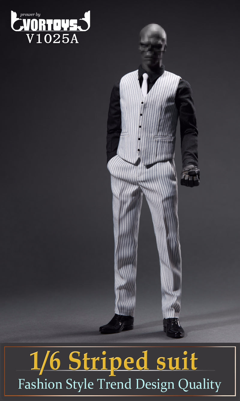 Load image into Gallery viewer, VORTOYS 1/6 Striped Suit White

