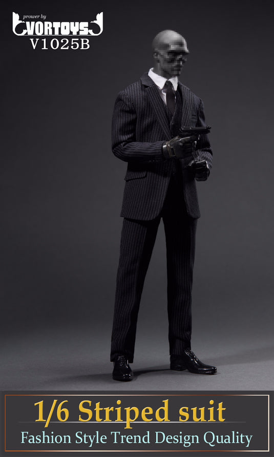 VORTOYS - 1/6 Striped Suit Black