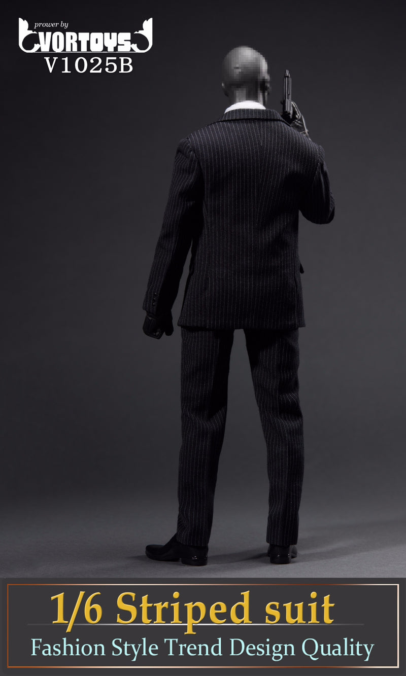 Load image into Gallery viewer, VORTOYS - 1/6 Striped Suit Black

