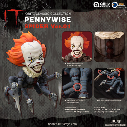 Asmus Toys - QBitz Classic Series - Pennywise Spider Version1