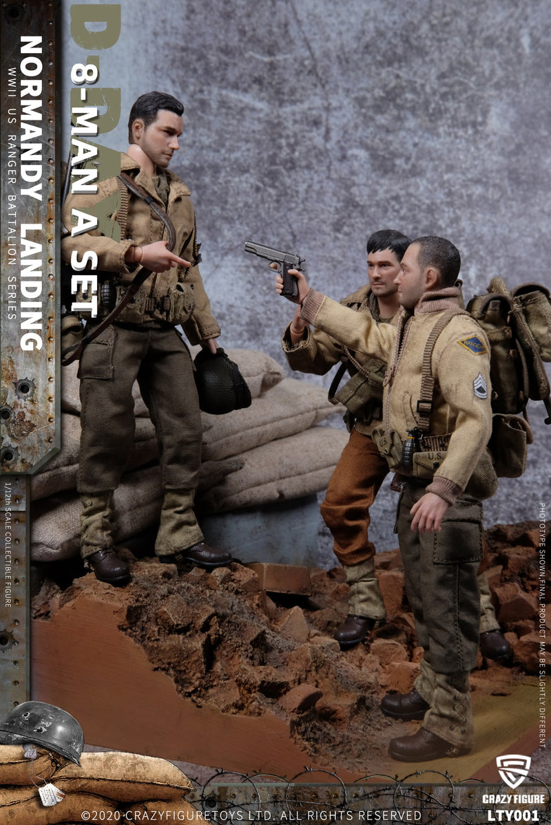 Load image into Gallery viewer, Crazy Figure -  WWII U.S. Army On D-Day Deluxe Edition - 8 Figures
