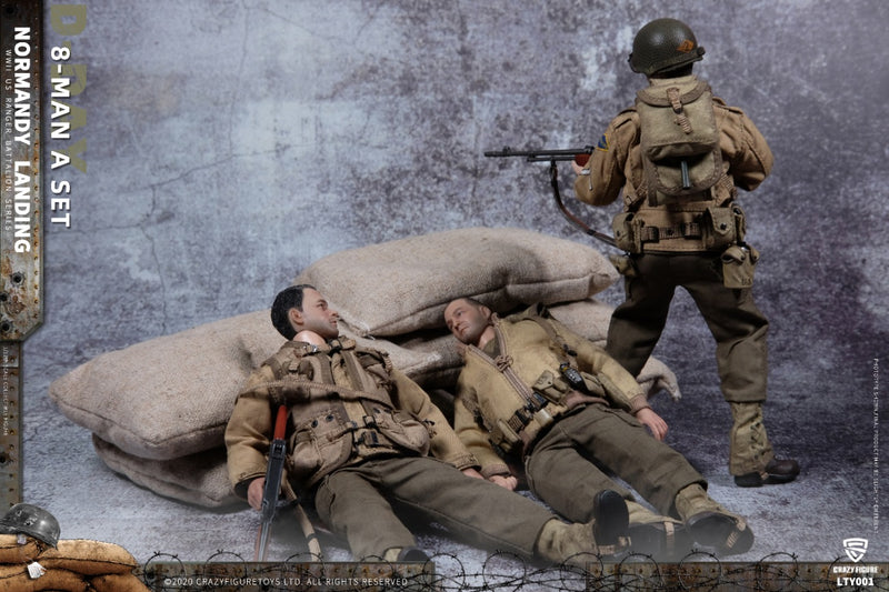 Load image into Gallery viewer, Crazy Figure -  WWII U.S. Army On D-Day Deluxe Edition - 8 Figures
