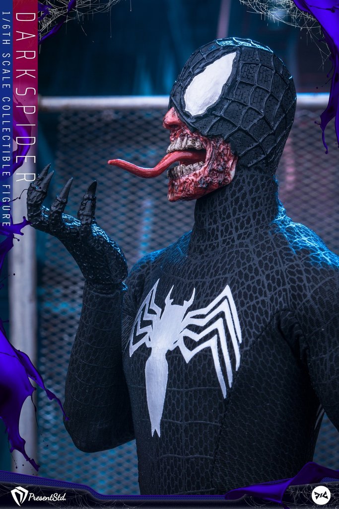 Load image into Gallery viewer, Present Studio X DJ Custom - Dark Spider Figure - Exclusive Version
