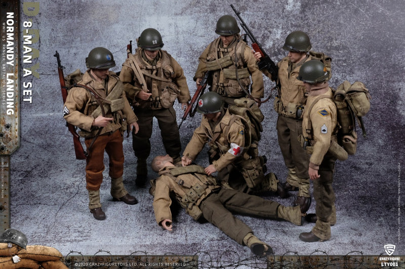 Load image into Gallery viewer, Crazy Figure -  WWII U.S. Army On D-Day Deluxe Edition - 8 Figures
