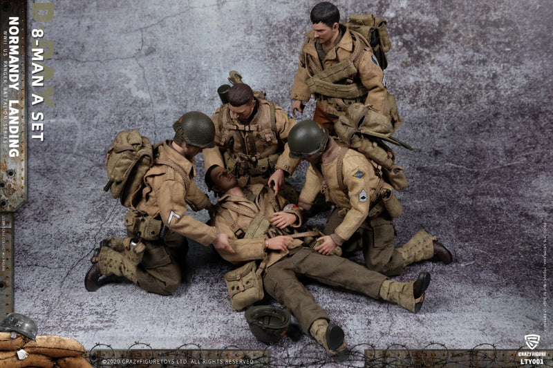 Load image into Gallery viewer, Crazy Figure -  WWII U.S. Army On D-Day Deluxe Edition - 8 Figures
