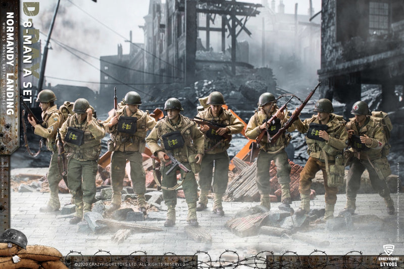 Load image into Gallery viewer, Crazy Figure -  WWII U.S. Army On D-Day Deluxe Edition - 8 Figures
