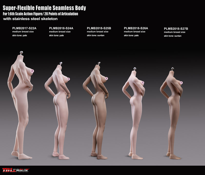 Load image into Gallery viewer, TBLeague - Super-Flexible Female Seamless Body - S26A 270mm Pale
