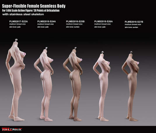 TBLeague - Super-Flexible Female Seamless Body - S26A 270mm Pale