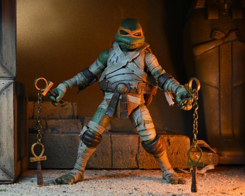 Load image into Gallery viewer, NECA - Universal Monster x Teenage Mutant Ninja Turtles: Michelangelo as Mummy
