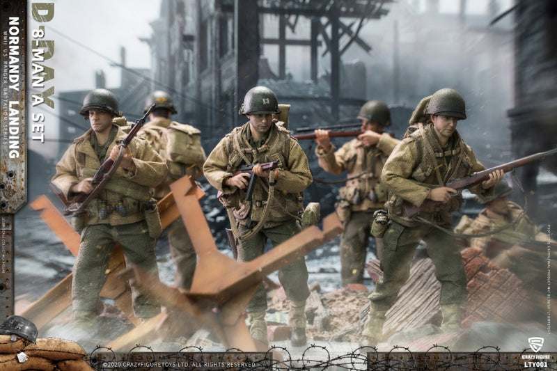 Load image into Gallery viewer, Crazy Figure -  WWII U.S. Army On D-Day Deluxe Edition - 8 Figures
