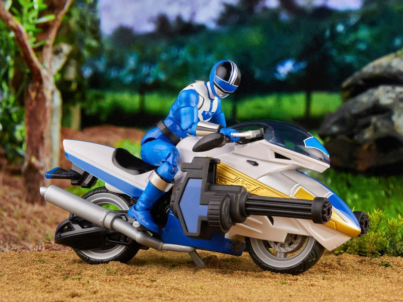 Load image into Gallery viewer, Power Rangers Lightning Collection - Power Rangers Time Force: Deluxe Blue Ranger and Vector Cycle Set
