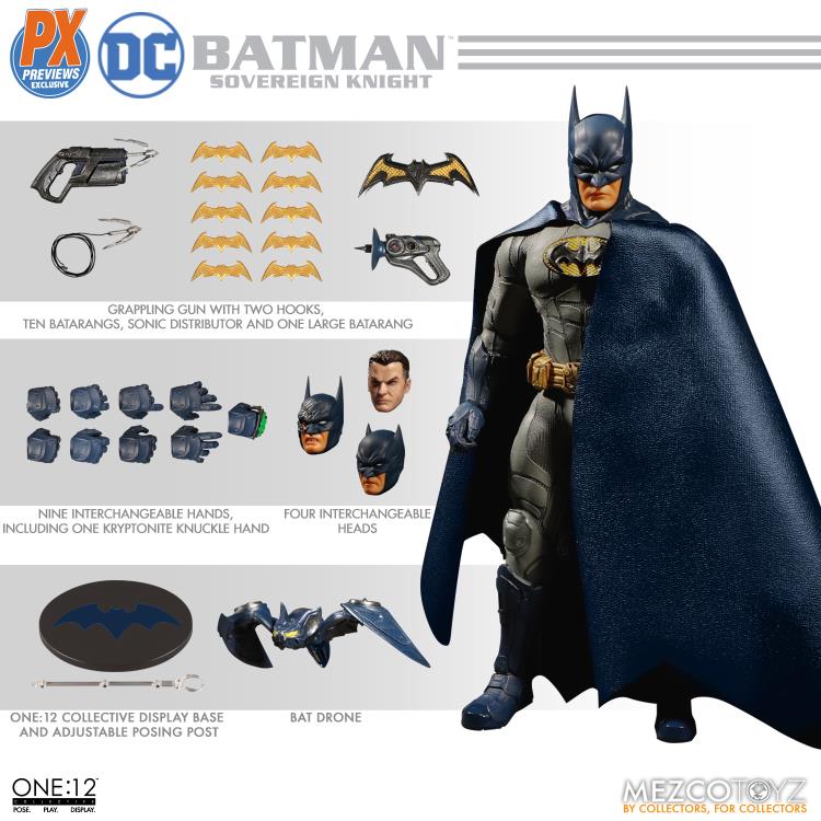 Load image into Gallery viewer, Mezco Toyz - One:12 Batman Sovereign Knight (PX Previews Exclusive)
