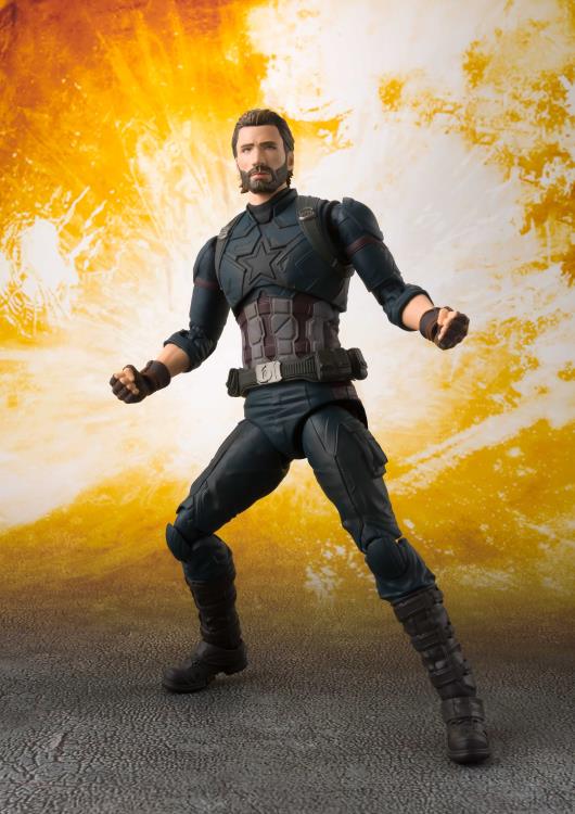 Bandai - S.H.Figuarts - Avengers Infinity War - Captain America and Explosion Effect Set
