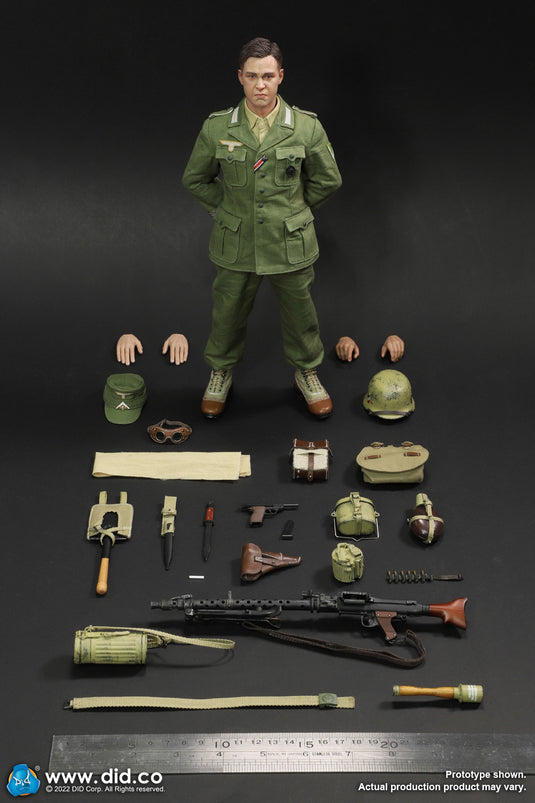 DID - 1/6 WWII German Africa Corps WH MG34 Gunner - Bialas