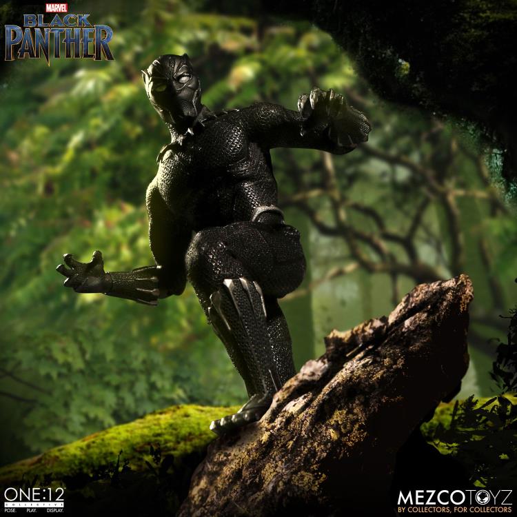 Load image into Gallery viewer, Mezco Toyz - One:12 Black Panther Action Figure
