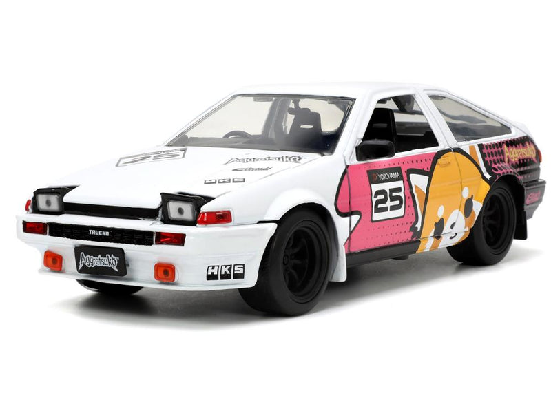 Load image into Gallery viewer, Jada Toys - Aggretsuko: Die-Cast Retsuko and 1986 Toyota Trueno (AE86) 1/24 Scale
