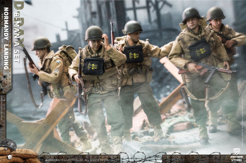 Load image into Gallery viewer, Crazy Figure -  WWII U.S. Army On D-Day Deluxe Edition - 8 Figures
