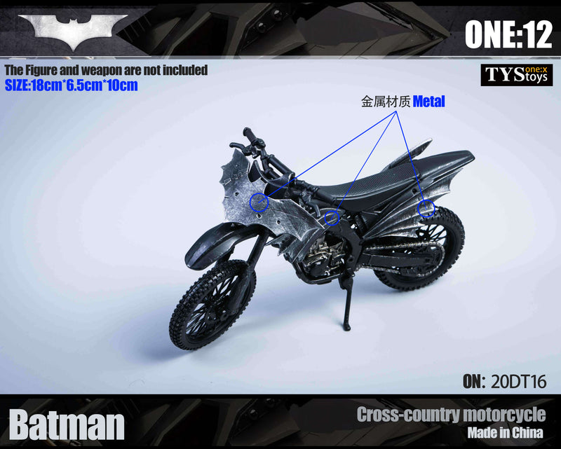 Load image into Gallery viewer, TYS Toys - 1/12 Batman Cross-Country Motorcycle
