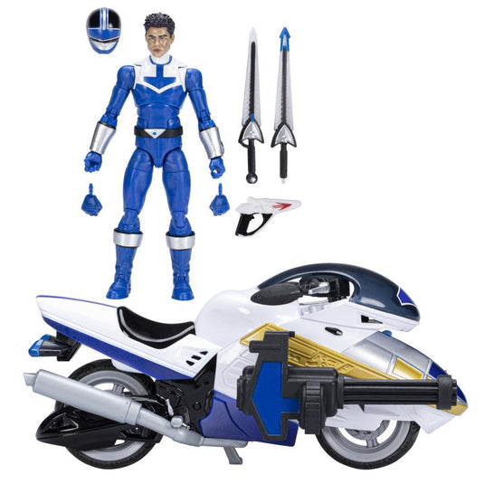 Power Rangers Lightning Collection - Power Rangers Time Force: Deluxe Blue Ranger and Vector Cycle Set