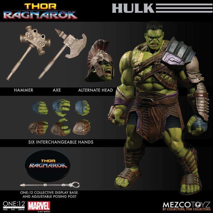 Load image into Gallery viewer, Mezco Toyz - One:12 Thor Ragnarok Gladiator Hulk Action Figure
