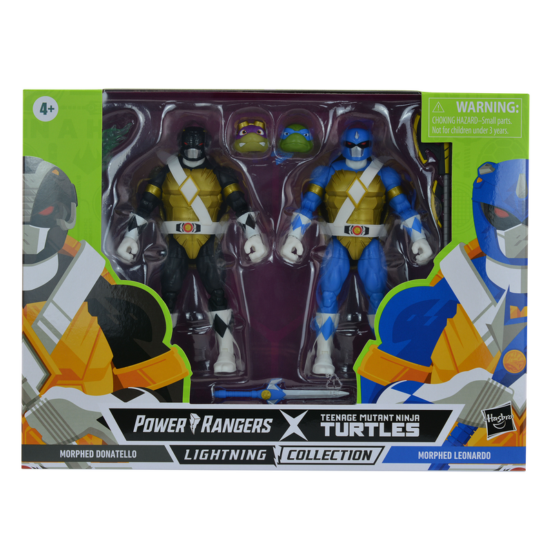 Load image into Gallery viewer, Power Rangers X Teenage Mutant Ninja Turtles Lightning Collection: Morphed Donatello &amp; Morphed Leonardo
