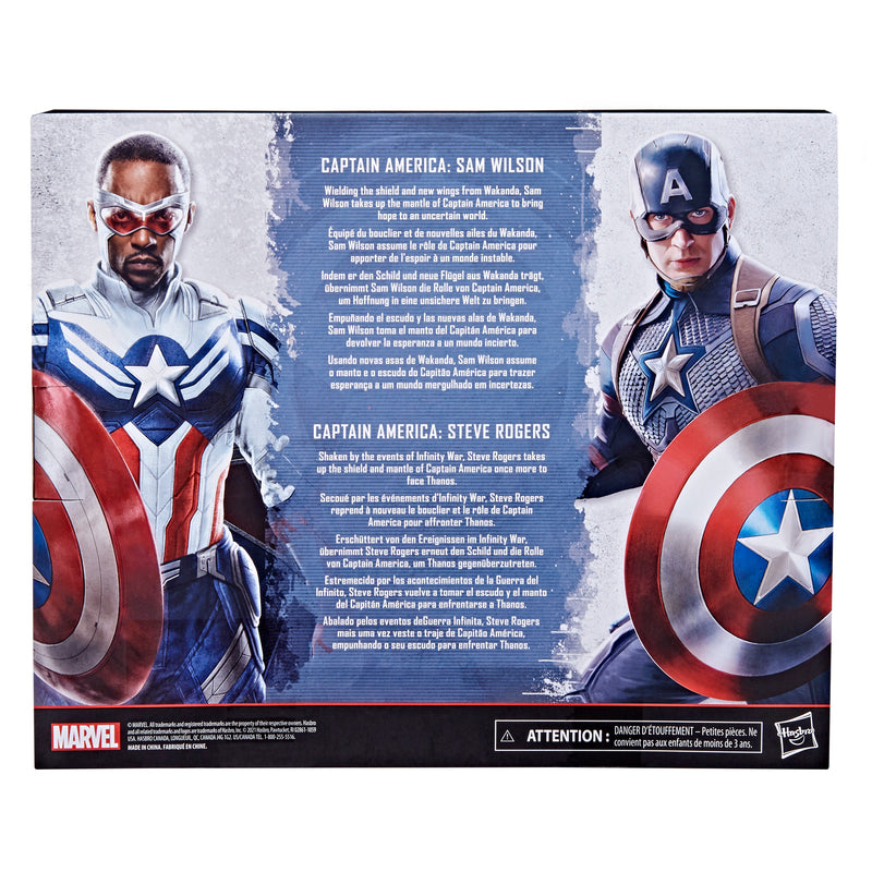 Load image into Gallery viewer, Marvel Legends - Captain America 2-Pack (MCU Steve Rogers &amp; Sam Wilson)
