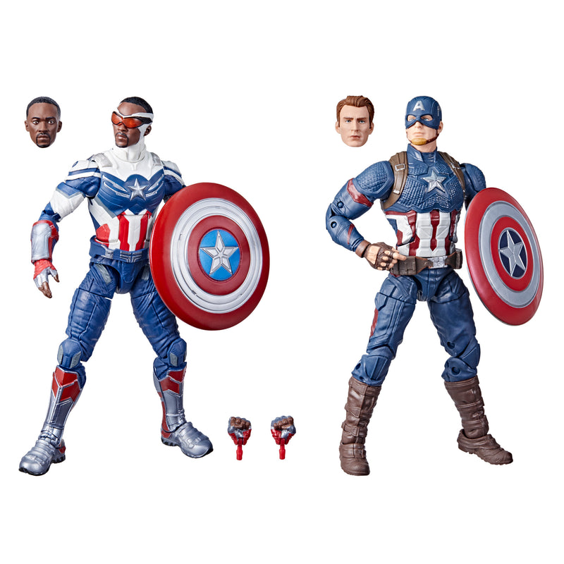 Load image into Gallery viewer, Marvel Legends - Captain America 2-Pack (MCU Steve Rogers &amp; Sam Wilson)
