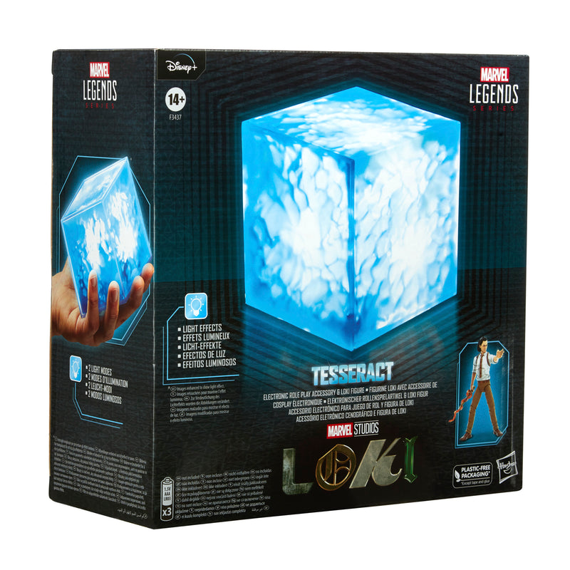 Load image into Gallery viewer, Marvel Legends - Infinity Saga: 1/1 Scale Tesseract Electronic Role Play Accessory and Loki Figure set
