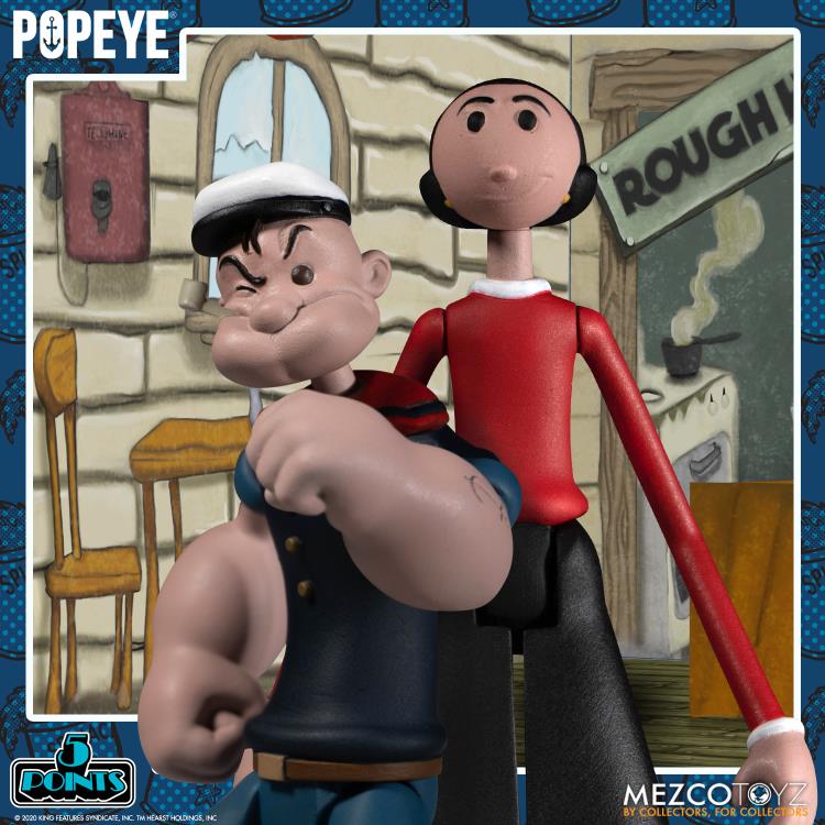 Load image into Gallery viewer, Mezco Toyz - Popeye Classic Comic Strip 5 Points Deluxe Boxed Set
