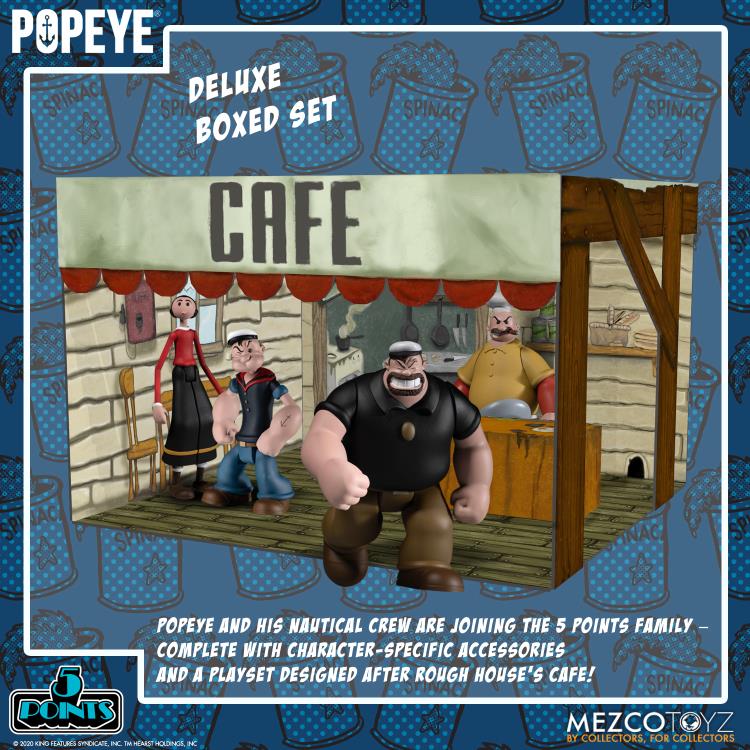 Load image into Gallery viewer, Mezco Toyz - Popeye Classic Comic Strip 5 Points Deluxe Boxed Set

