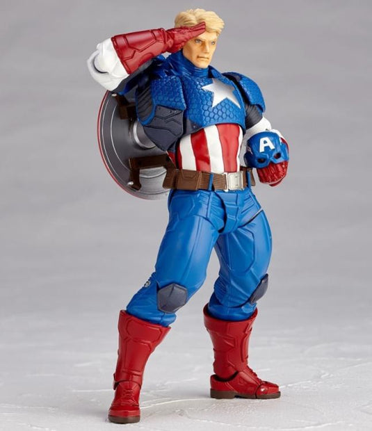 Kaiyodo - Amazing Yamaguchi - Revoltech007: Avengers Captain America (Reissue)